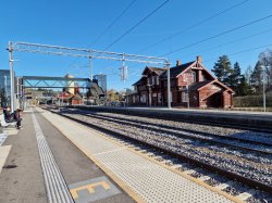 Fra plattform spor 2 ved Jaren stasjon