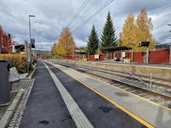 Plattform på Haugenstua stasjon